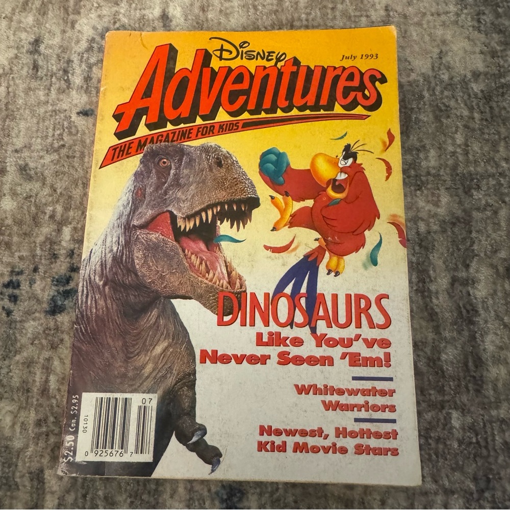 Disney Adventures‎ Magazine July 1993 Big Adventures of Dinosaurs No Label